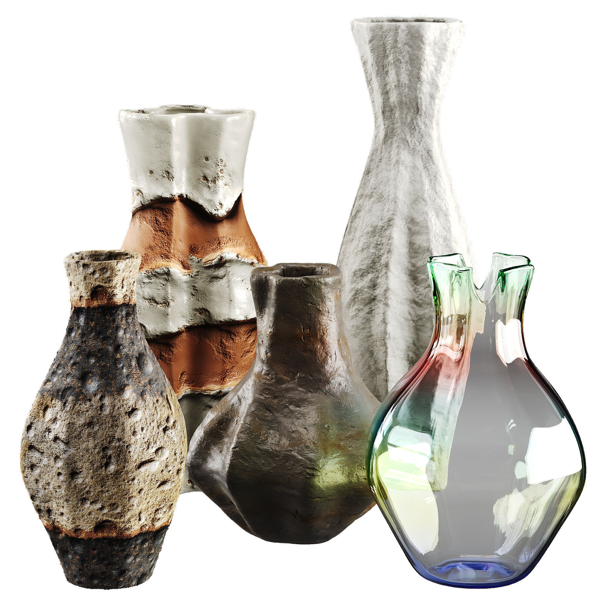 Vase decor Low-poly 3D model_8