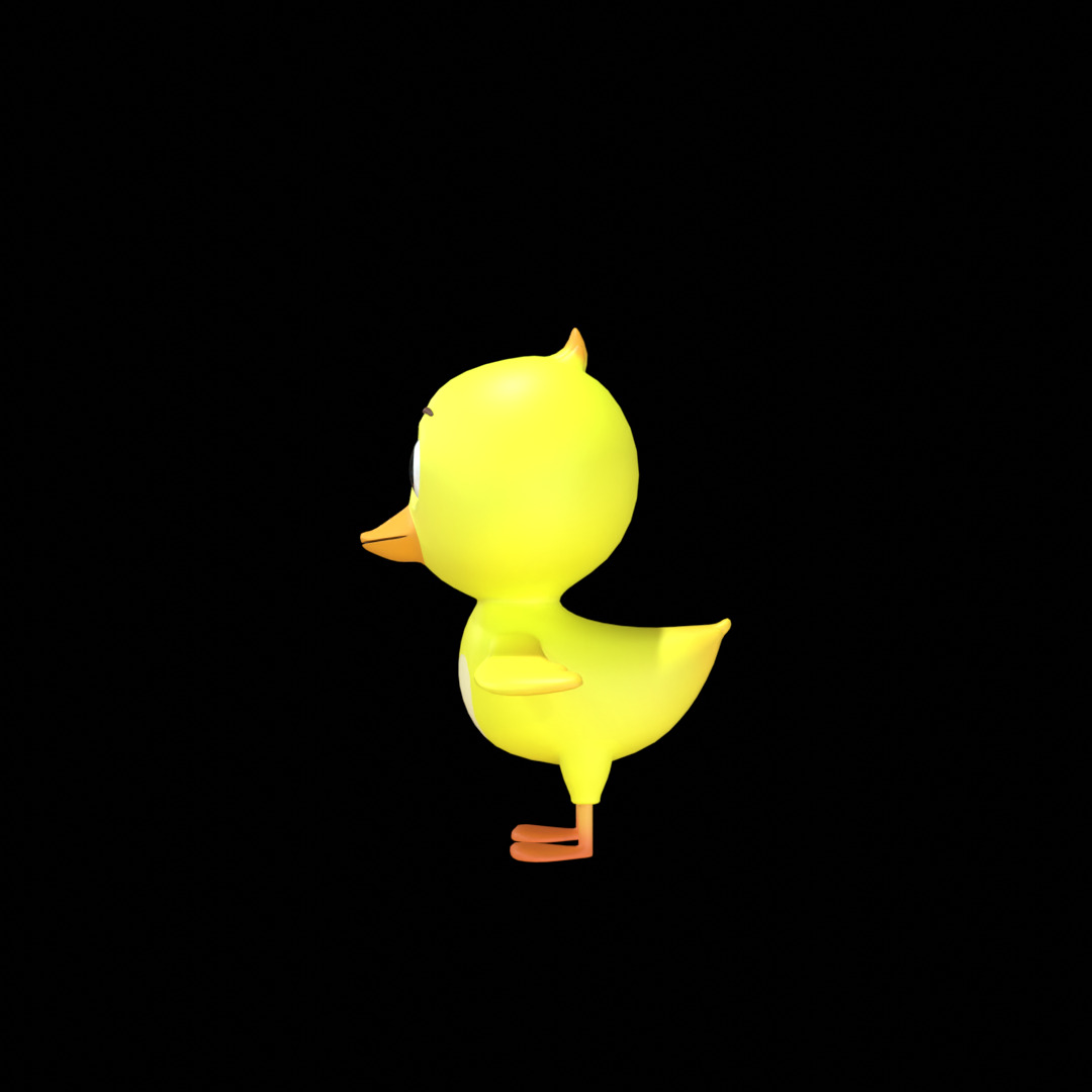 Baby Duck - Stylized 3D Model Low-poly 3D model_8