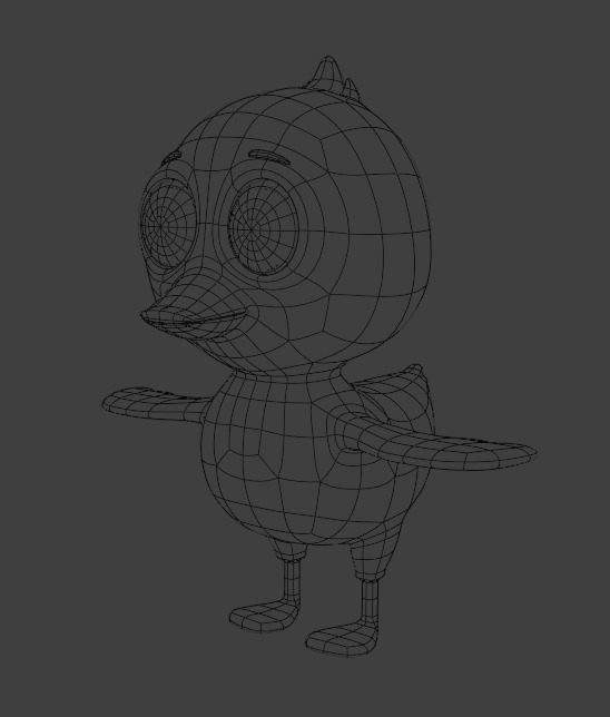 Baby Duck - Stylized 3D Model Low-poly 3D model_1