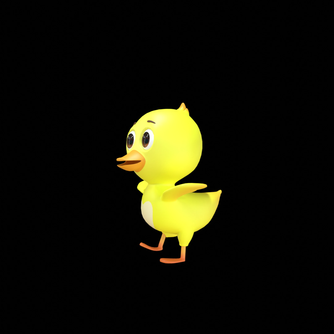 Baby Duck - Stylized 3D Model Low-poly 3D model_6