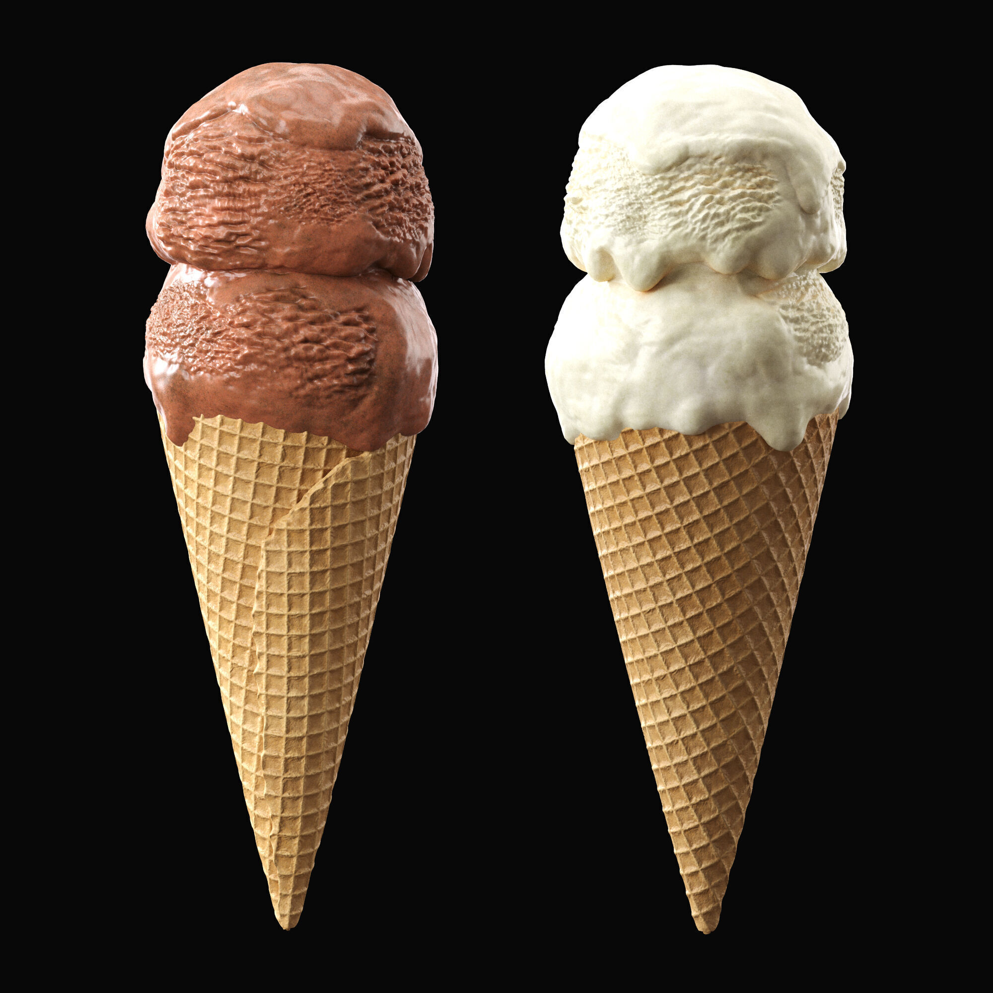 Ice Cream Cones 3D model_7