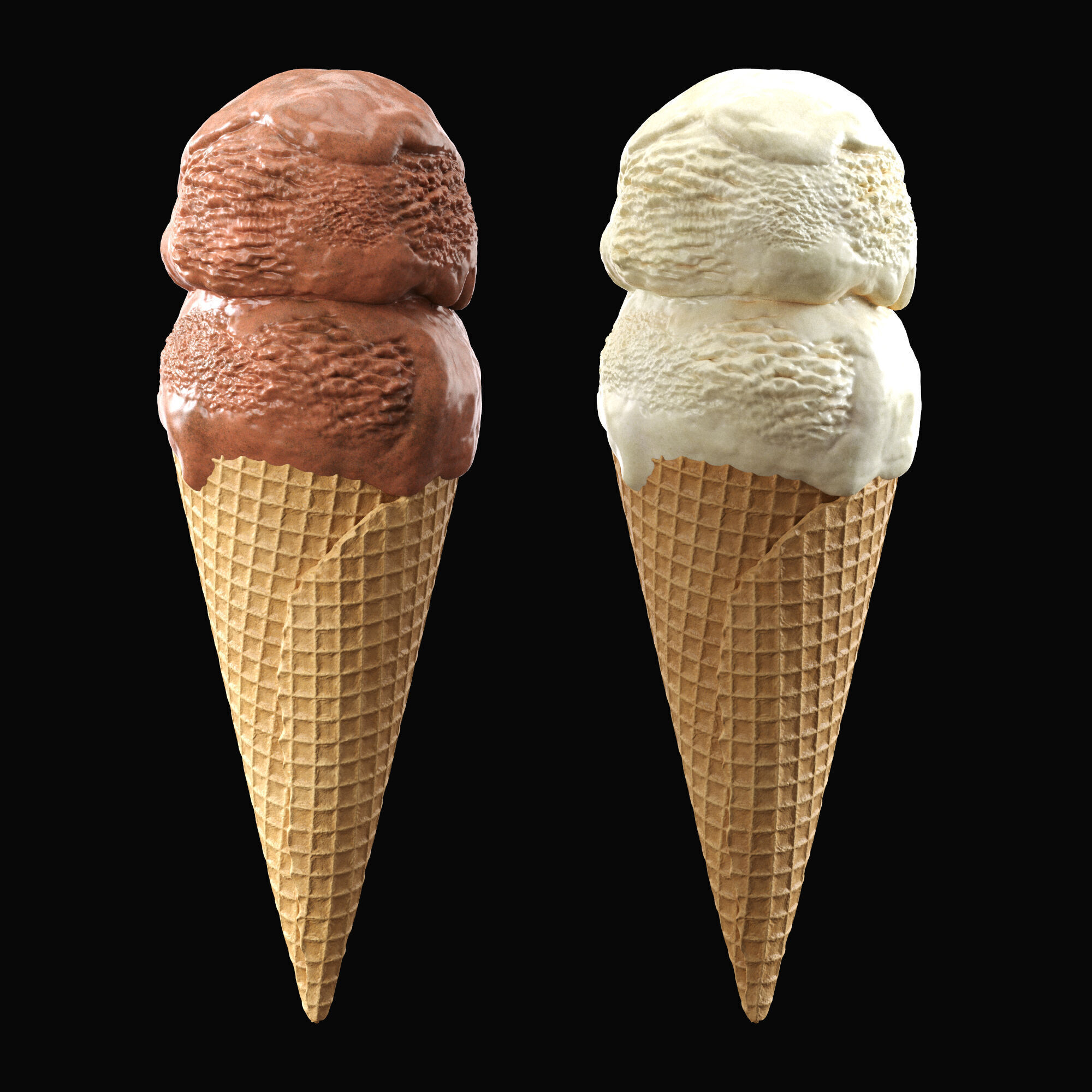 Ice Cream Cones 3D model_6