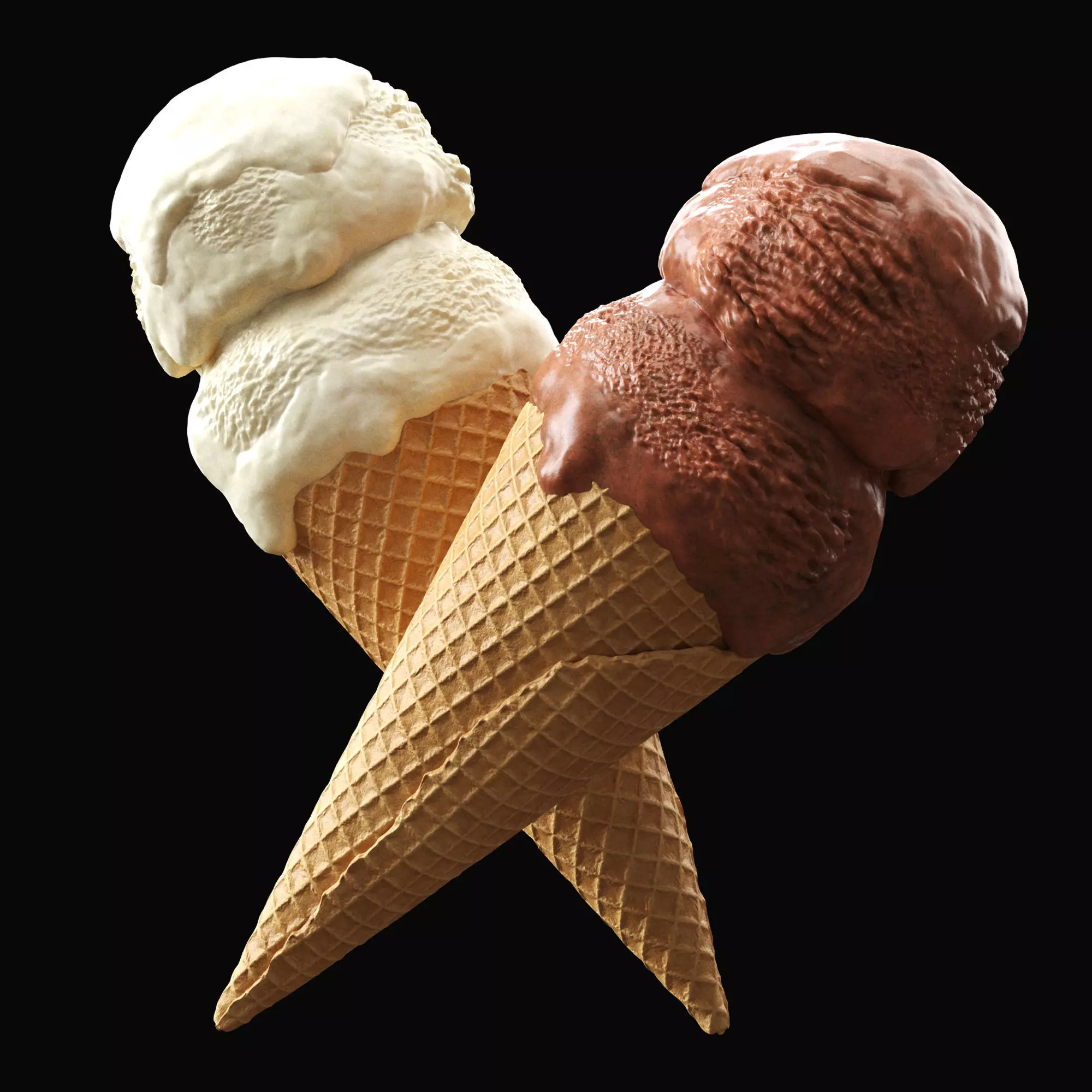 Ice Cream Cones 3D model_0