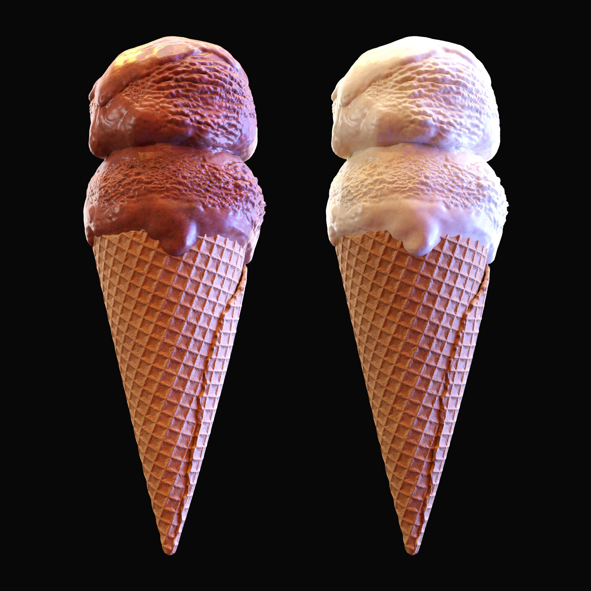 Ice Cream Cones 3D model_5