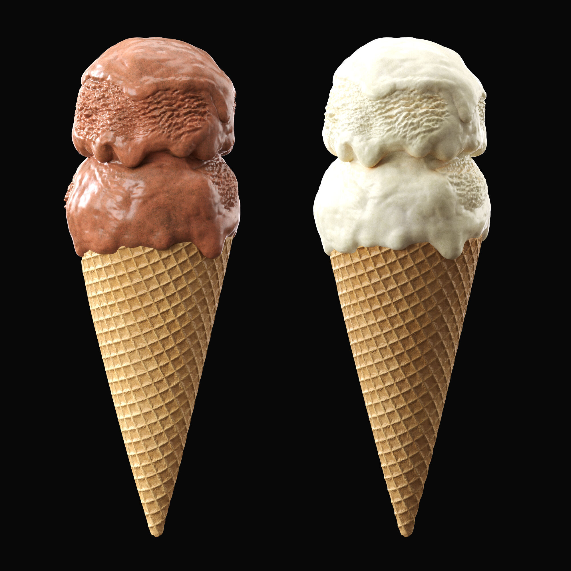 Ice Cream Cones 3D model_8