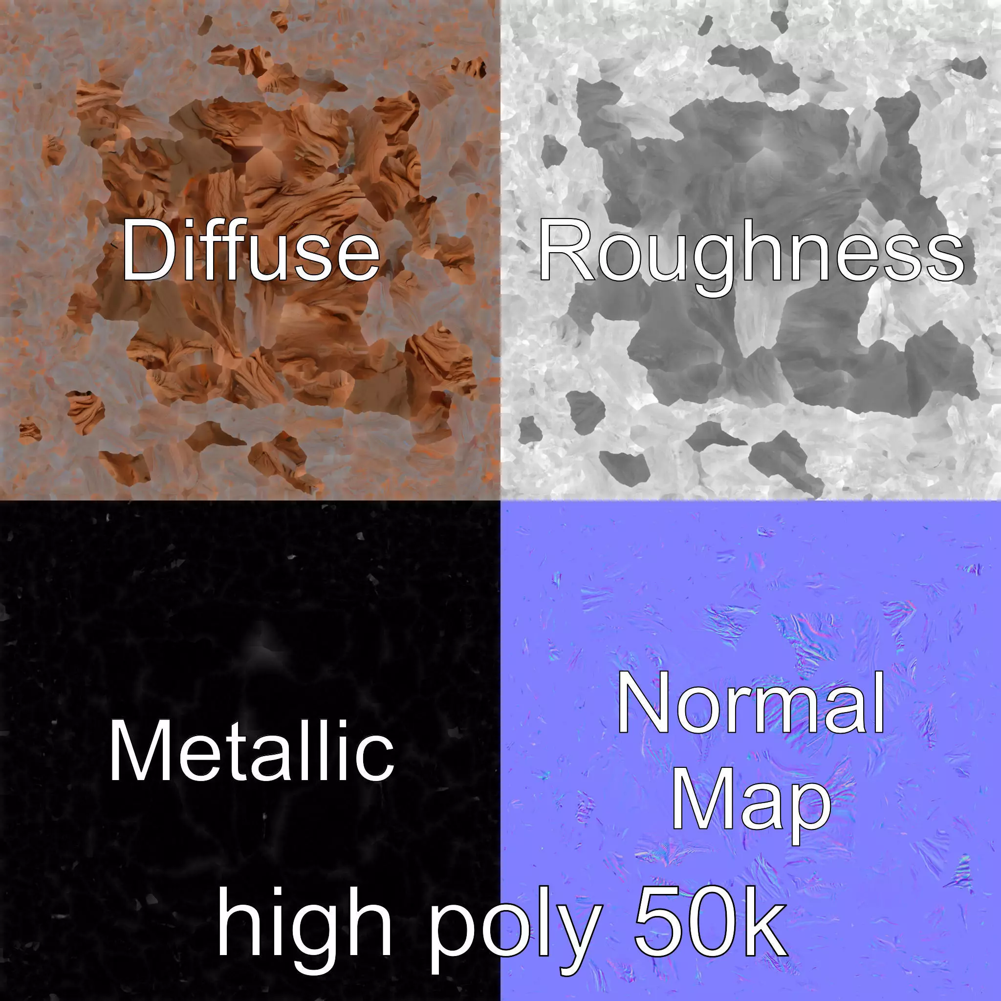 Origami Tree with Intricate Branches model pack Low-poly 3D model_0