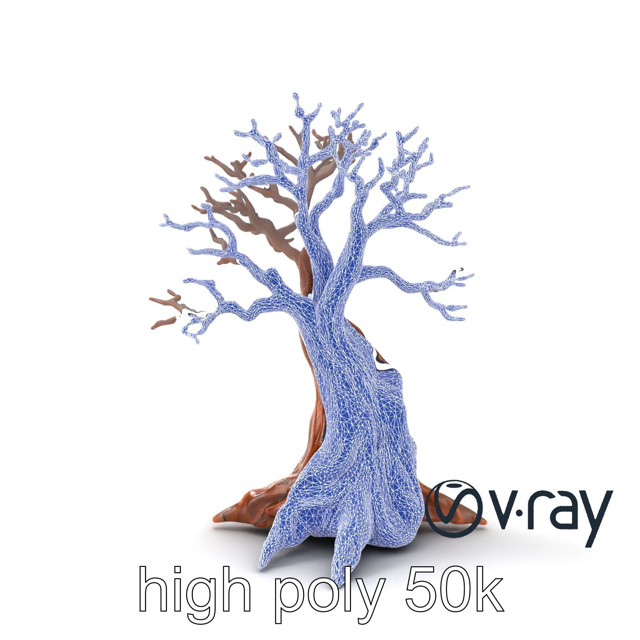 Origami Tree with Intricate Branches model pack Low-poly 3D model_32