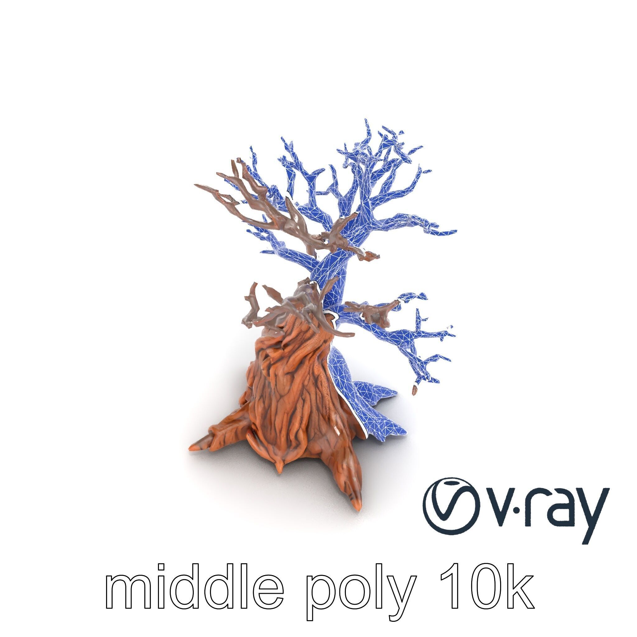 Origami Tree with Intricate Branches model pack Low-poly 3D model_18