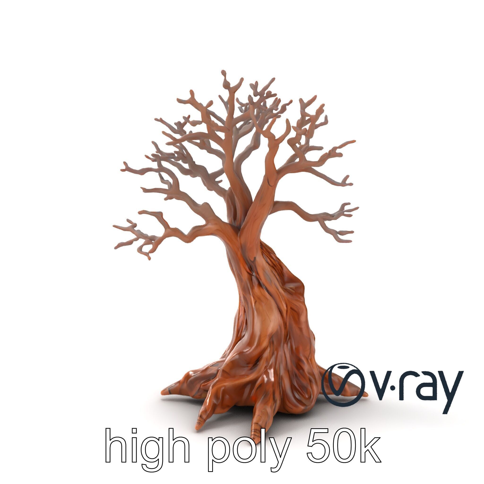 Origami Tree with Intricate Branches model pack Low-poly 3D model_26