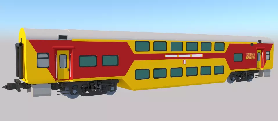 Indian Railways LHB Double Deker Coach Free 3D model