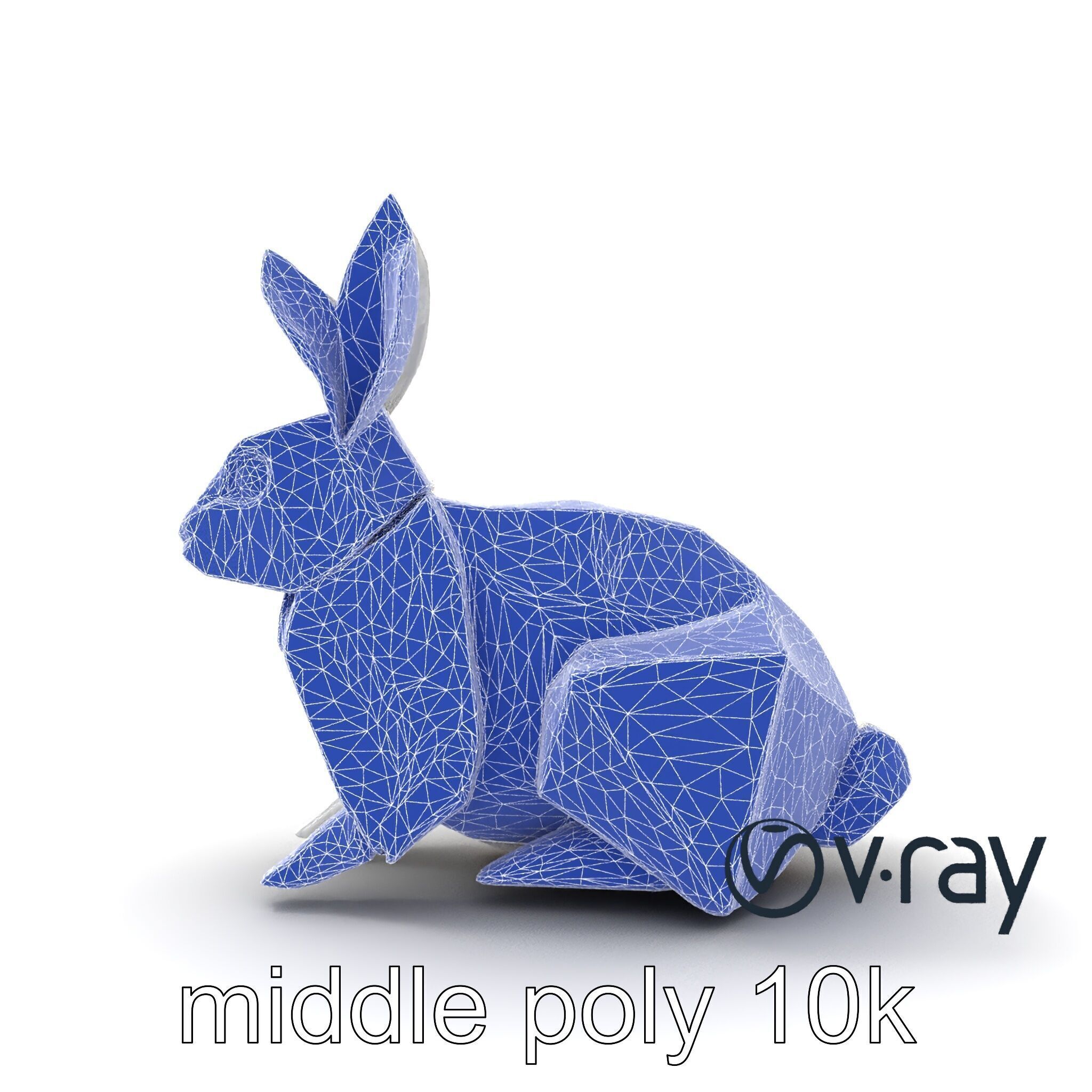 Origami Rabbit Sculpture Model Pack Low-poly 3D model_27