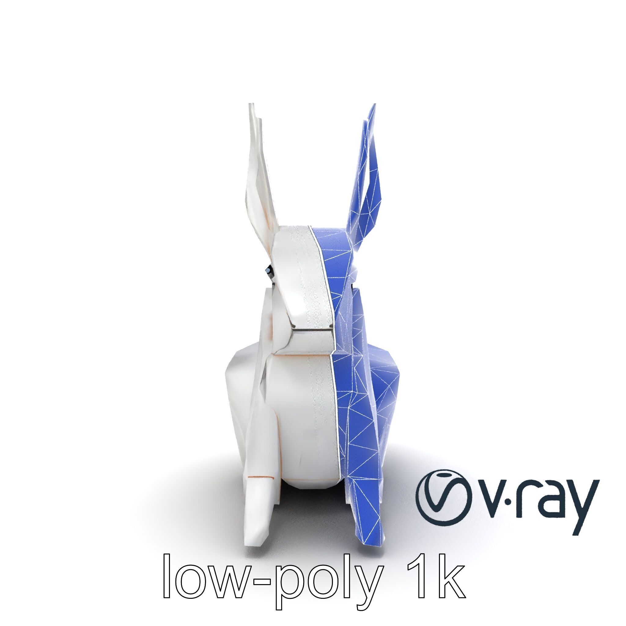 Origami Rabbit Sculpture Model Pack Low-poly 3D model_28