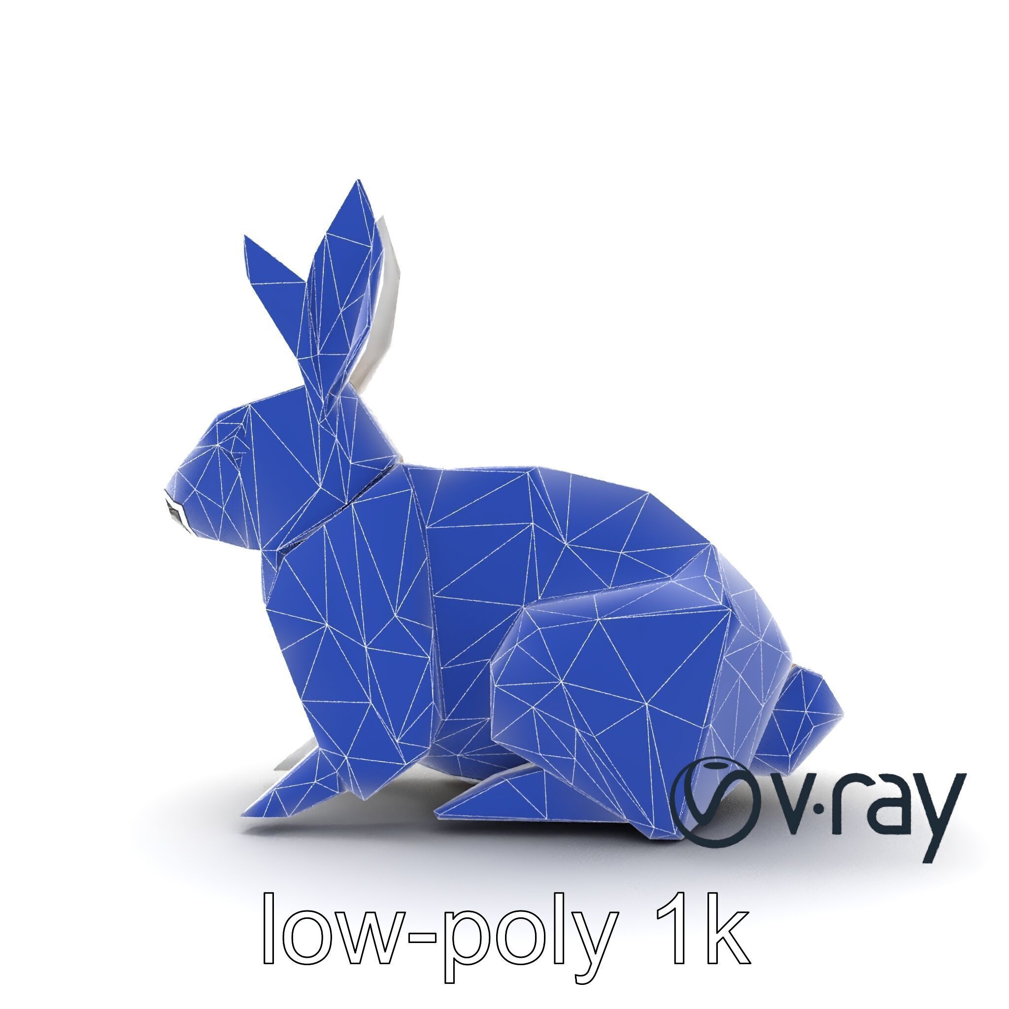 Origami Rabbit Sculpture Model Pack Low-poly 3D model_24