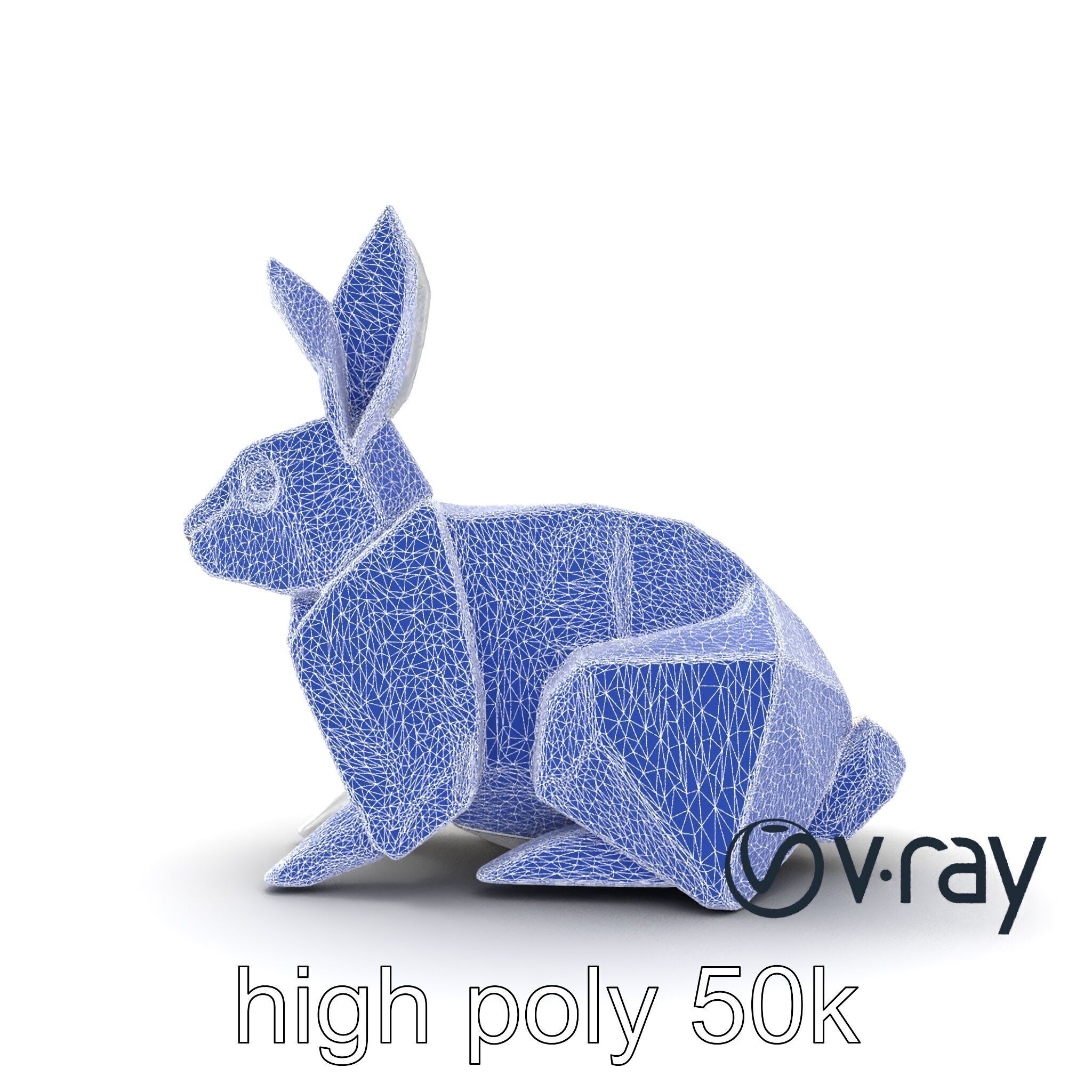 Origami Rabbit Sculpture Model Pack Low-poly 3D model_31