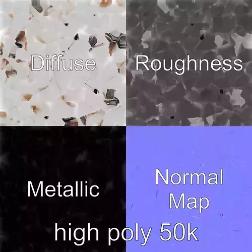 Origami Rabbit Sculpture Model Pack Low-poly 3D model