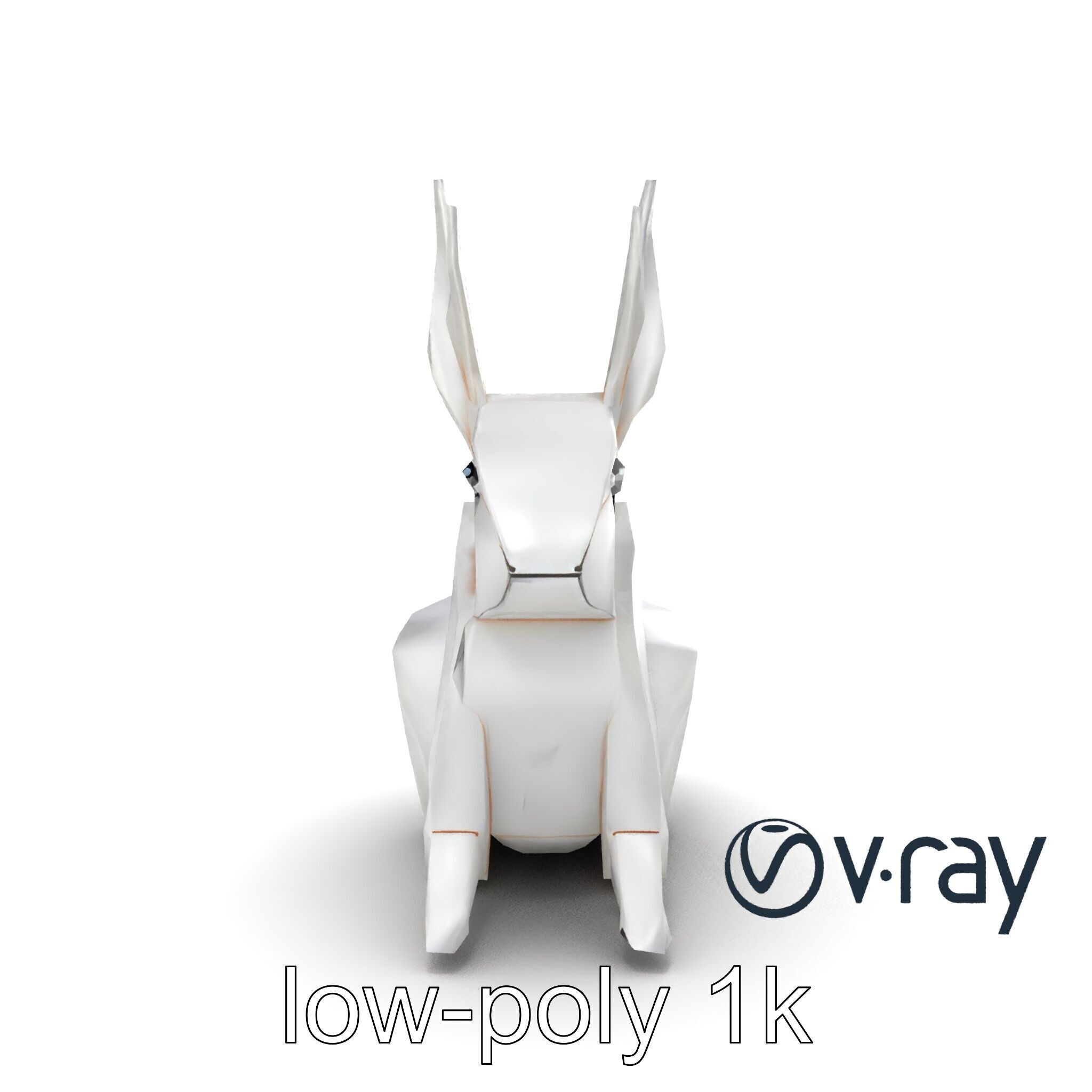 Origami Rabbit Sculpture Model Pack Low-poly 3D model_14