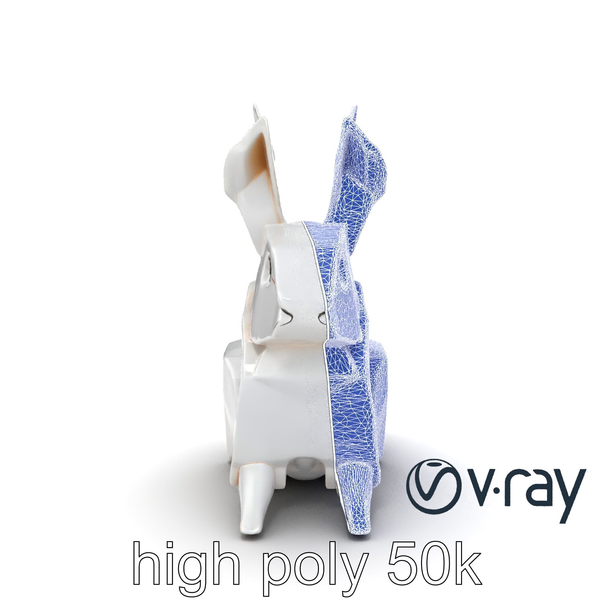Origami Rabbit Sculpture Model Pack Low-poly 3D model_20