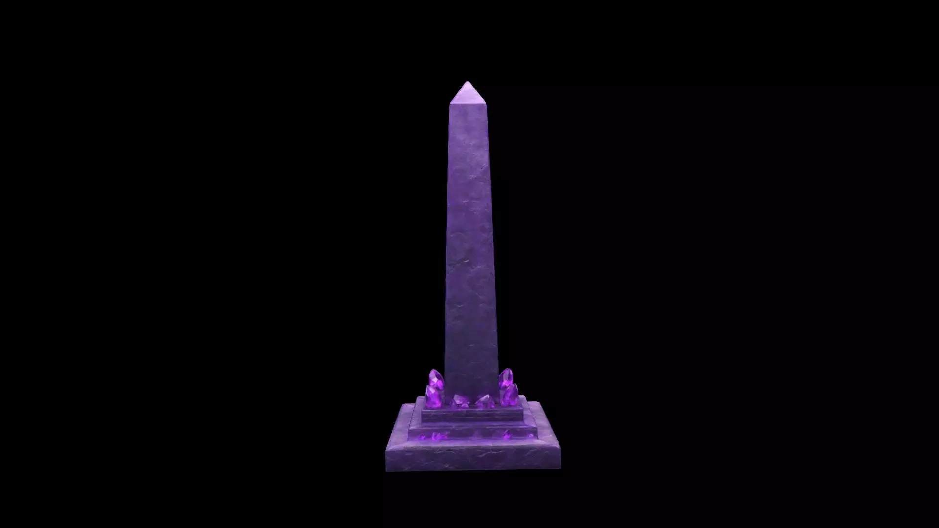 3d Render Awesome Amethyst Purple Tower Crystals 3D model