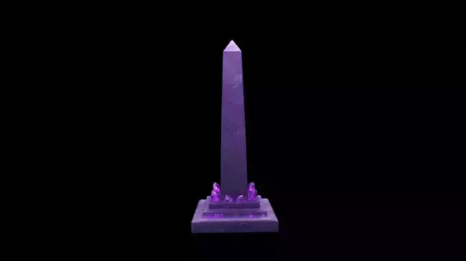 3d Render Awesome Amethyst Purple Tower Crystals