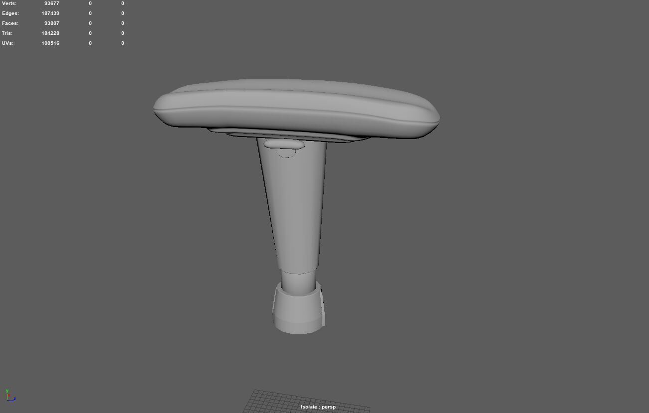 Chair Handrest multpile variations 3D model_25