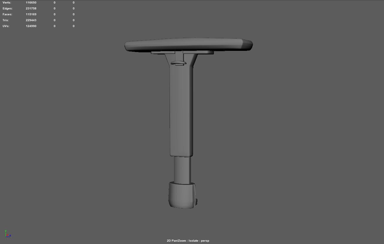 Chair Handrest multpile variations 3D model_27