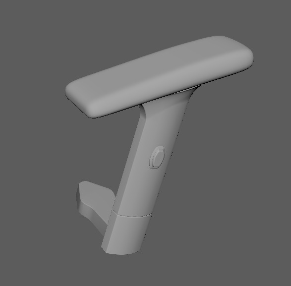 Chair Handrest multpile variations 3D model_10