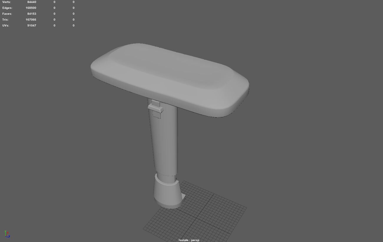 Chair Handrest multpile variations 3D model_31