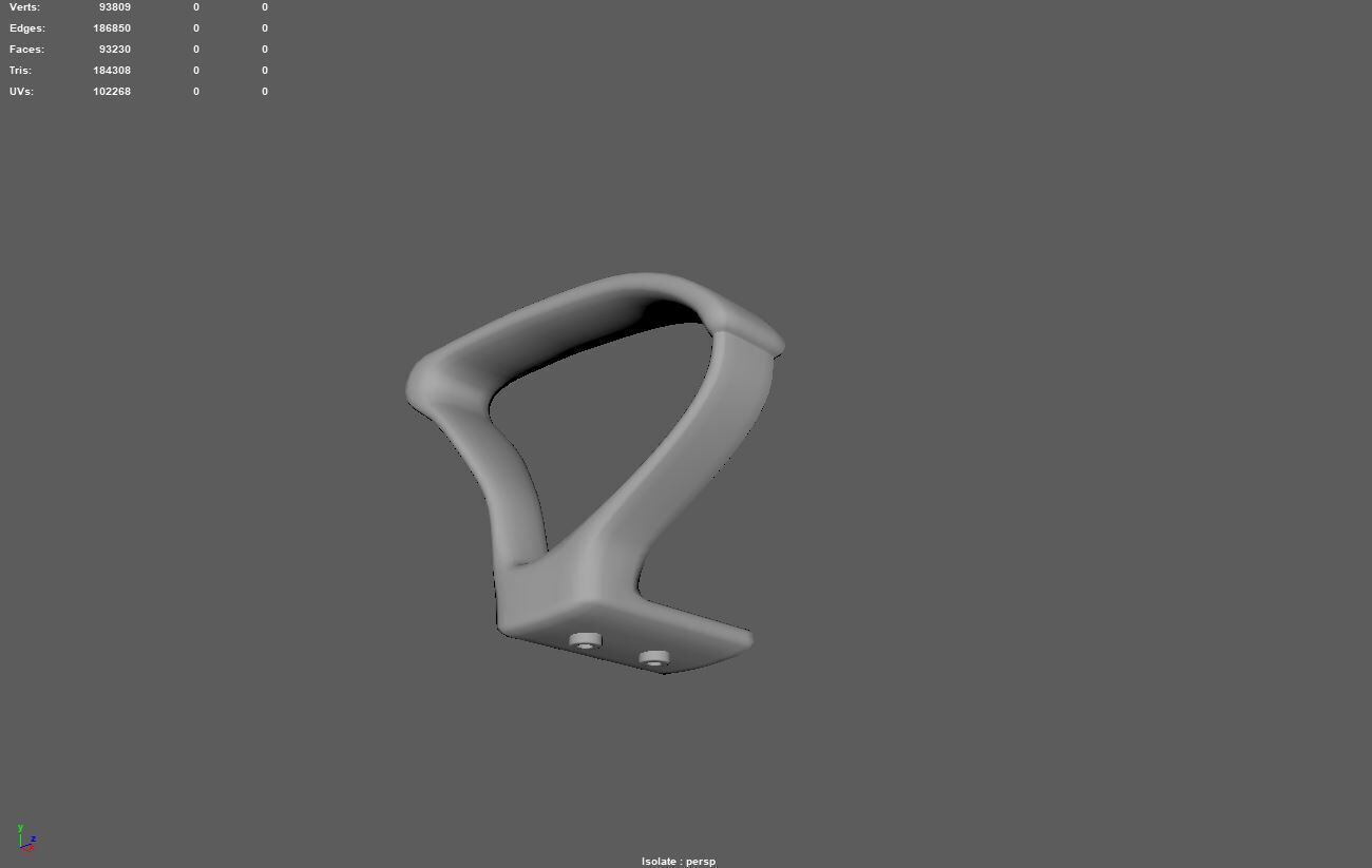 Chair Handrest multpile variations 3D model_15