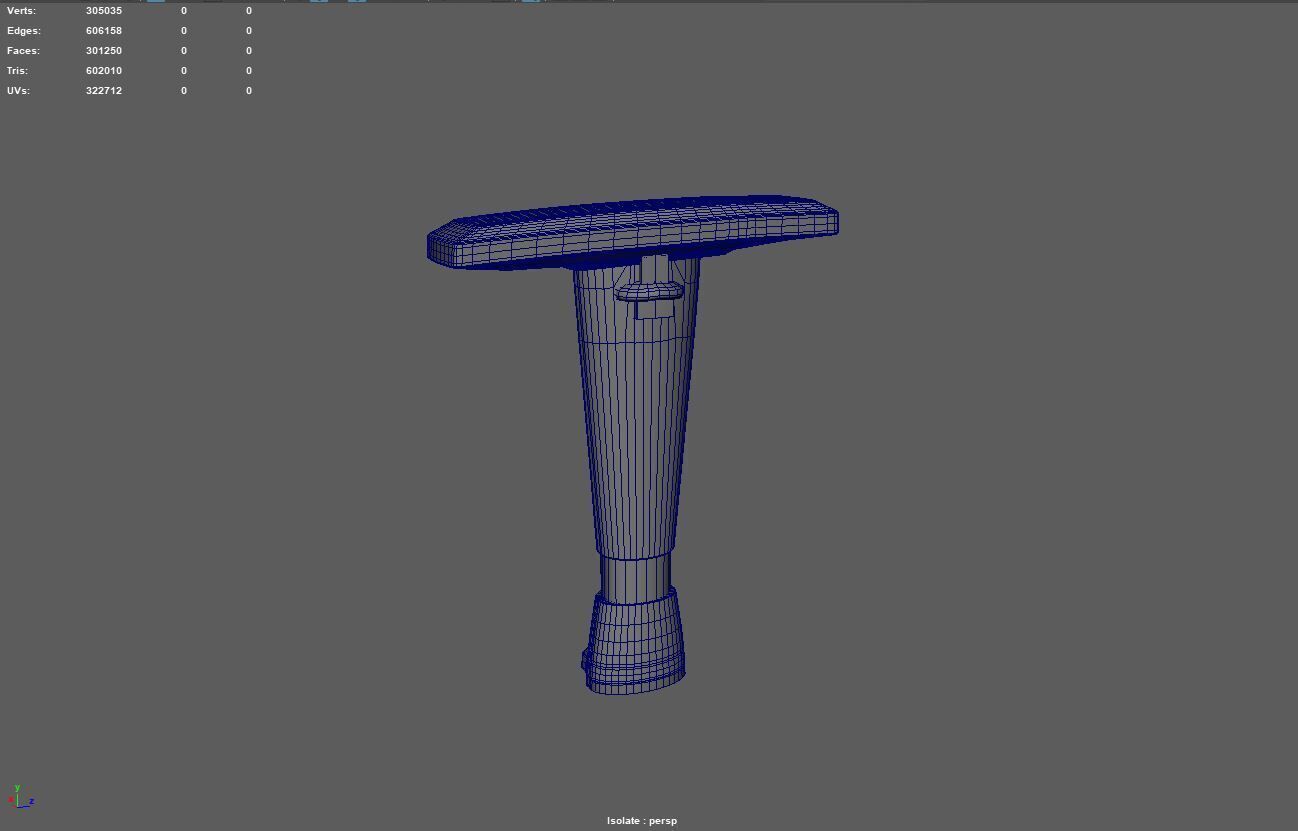 Chair Handrest multpile variations 3D model_16