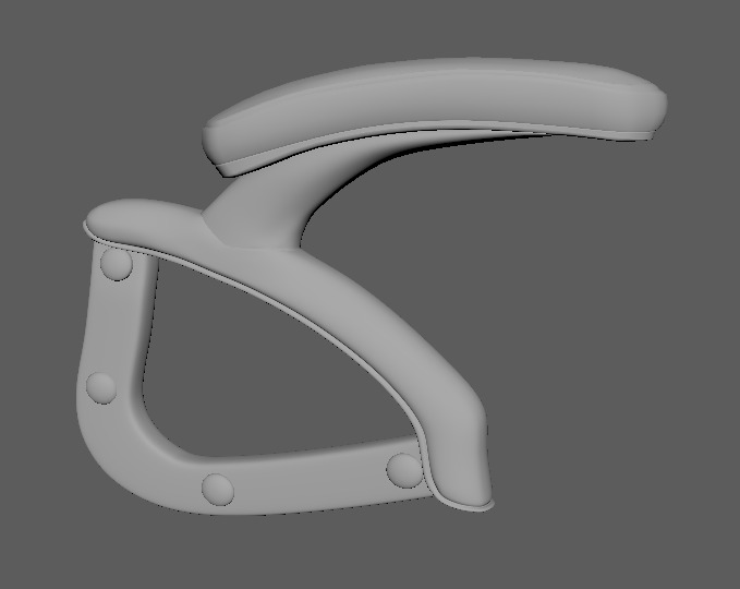 Chair Handrest multpile variations 3D model_8