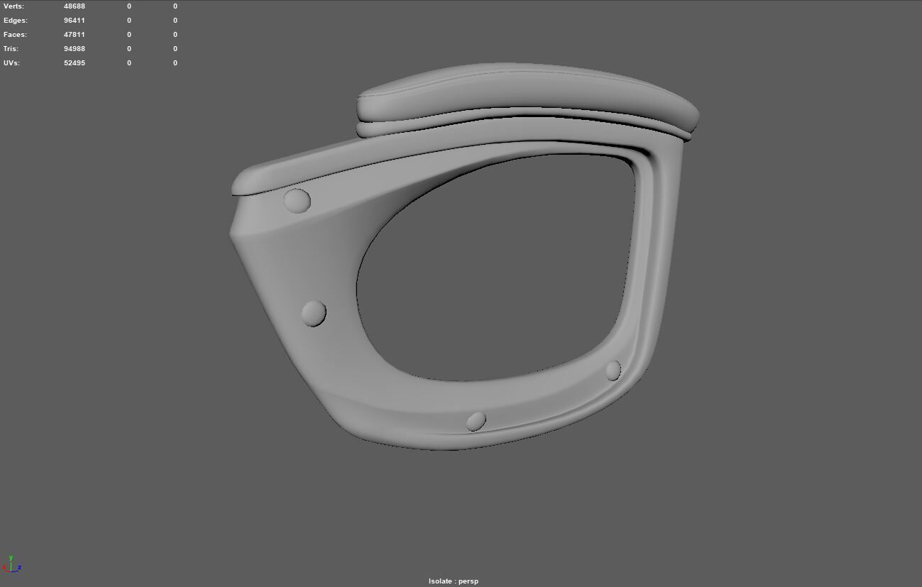 Chair Handrest multpile variations 3D model_33