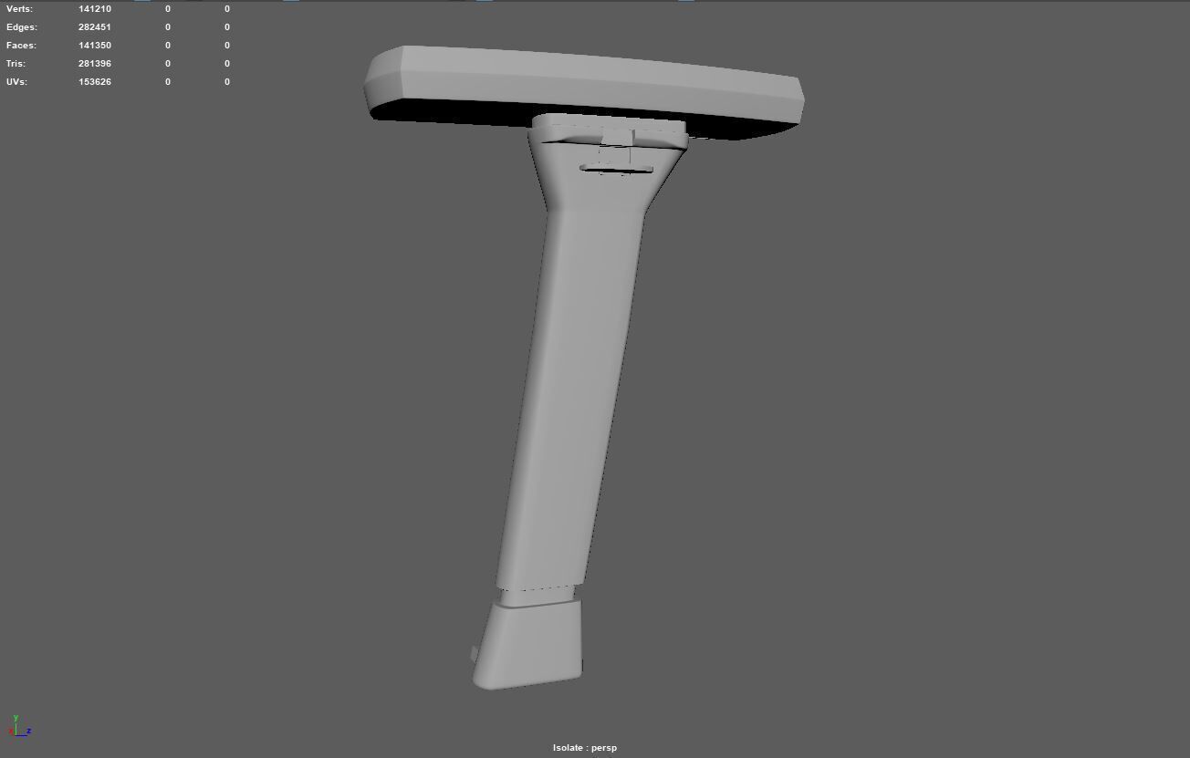 Chair Handrest multpile variations 3D model_18