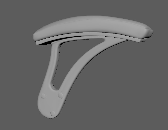 Chair Handrest multpile variations 3D model_14