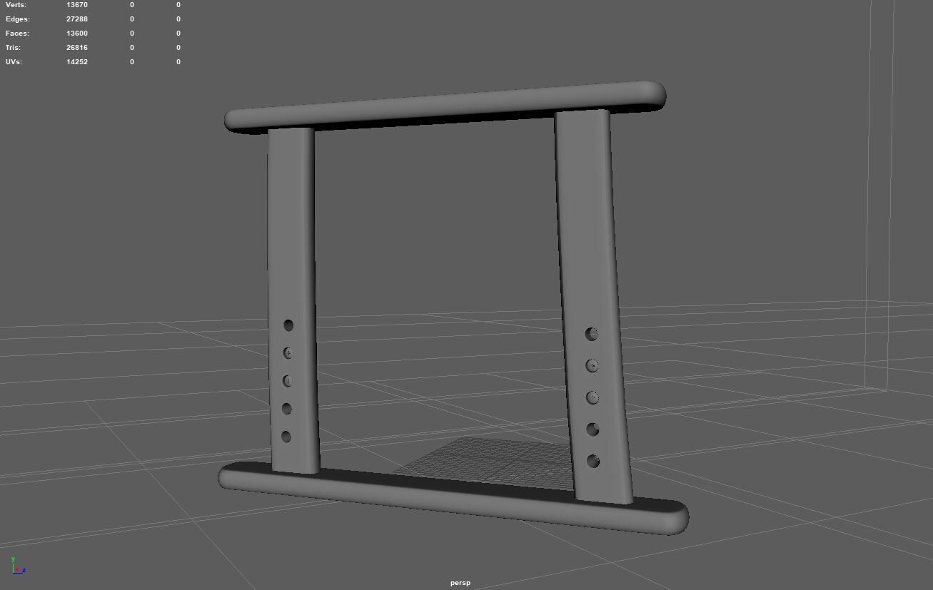 Chair Handrest multpile variations 3D model_26
