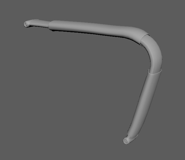Chair Handrest multpile variations 3D model_1
