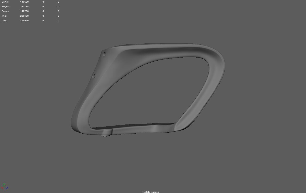 Chair Handrest multpile variations 3D model_32