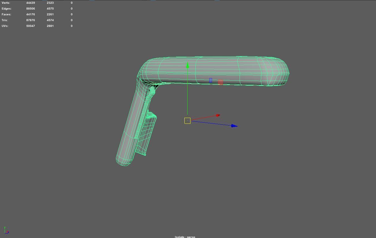 Chair Handrest multpile variations 3D model_12