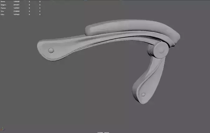 Chair Handrest multpile variations 3D model