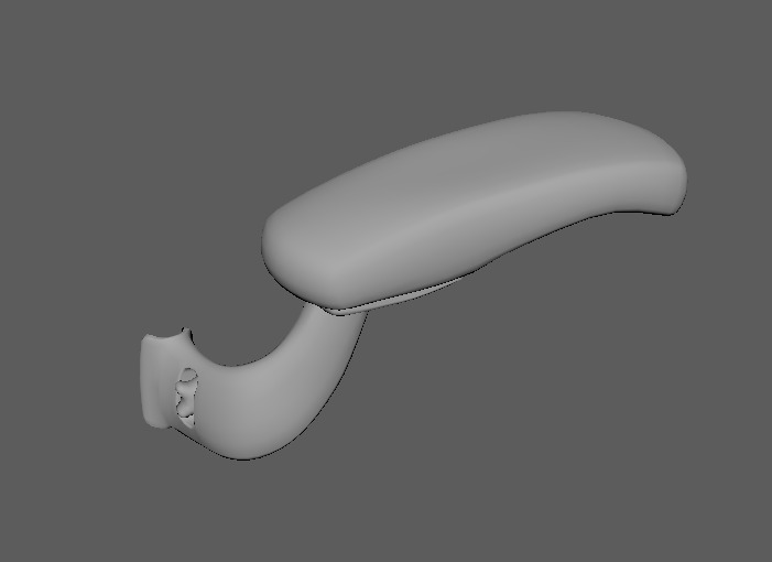 Chair Handrest multpile variations 3D model_11