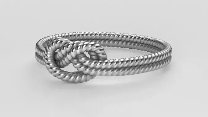 Ring rope knot 3D print model