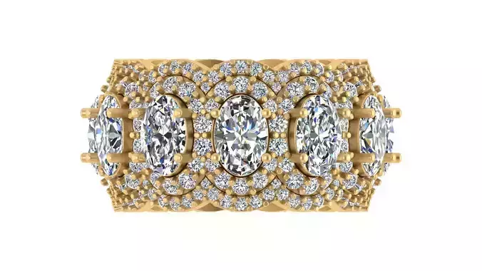 Luxury Oval-Cut Eternity Band Ring