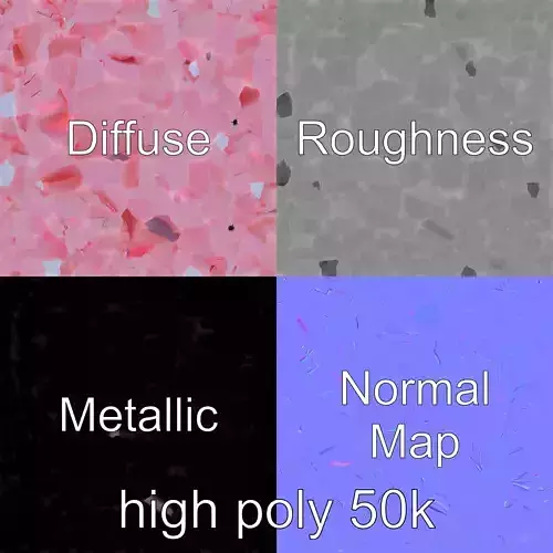 Origami Elephant Model Pack with Detailed Creases Low-poly 3D model