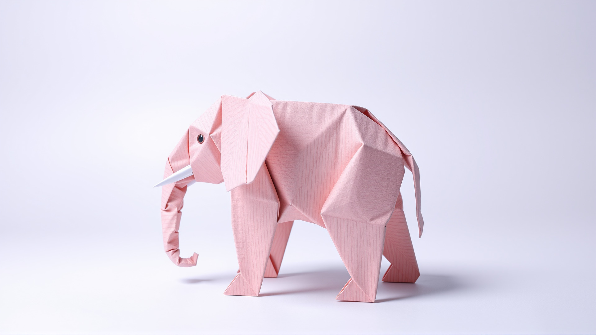 Origami Elephant Model Pack with Detailed Creases Low-poly 3D model_4