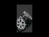 earring snowflake 3D print model_1