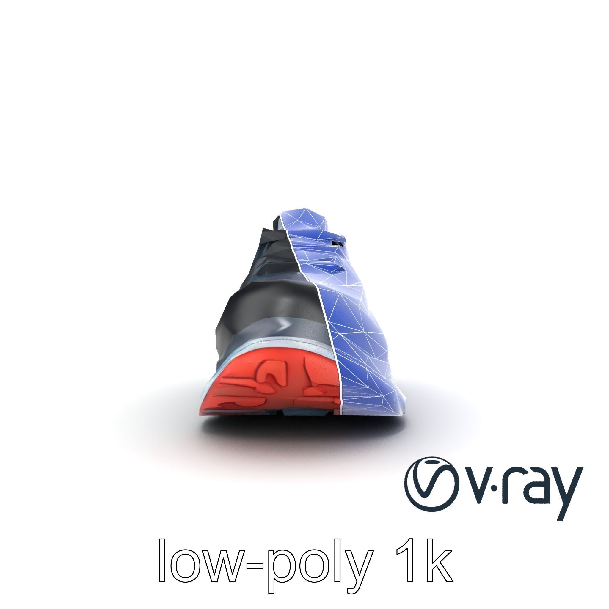 Premium Running Sneaker Engineered Mesh model pack Low-poly 3D model_22
