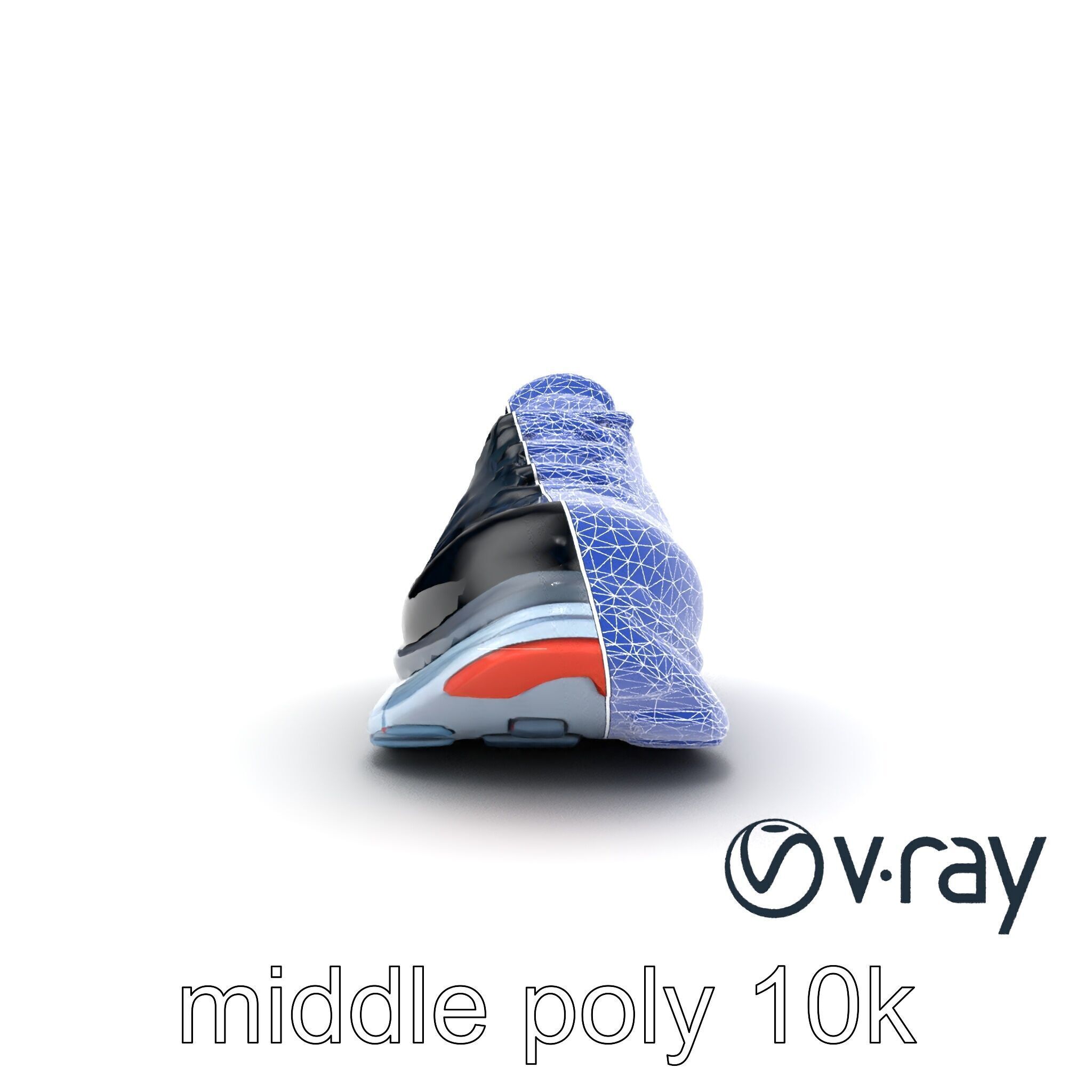 Premium Running Sneaker Engineered Mesh model pack Low-poly 3D model_14