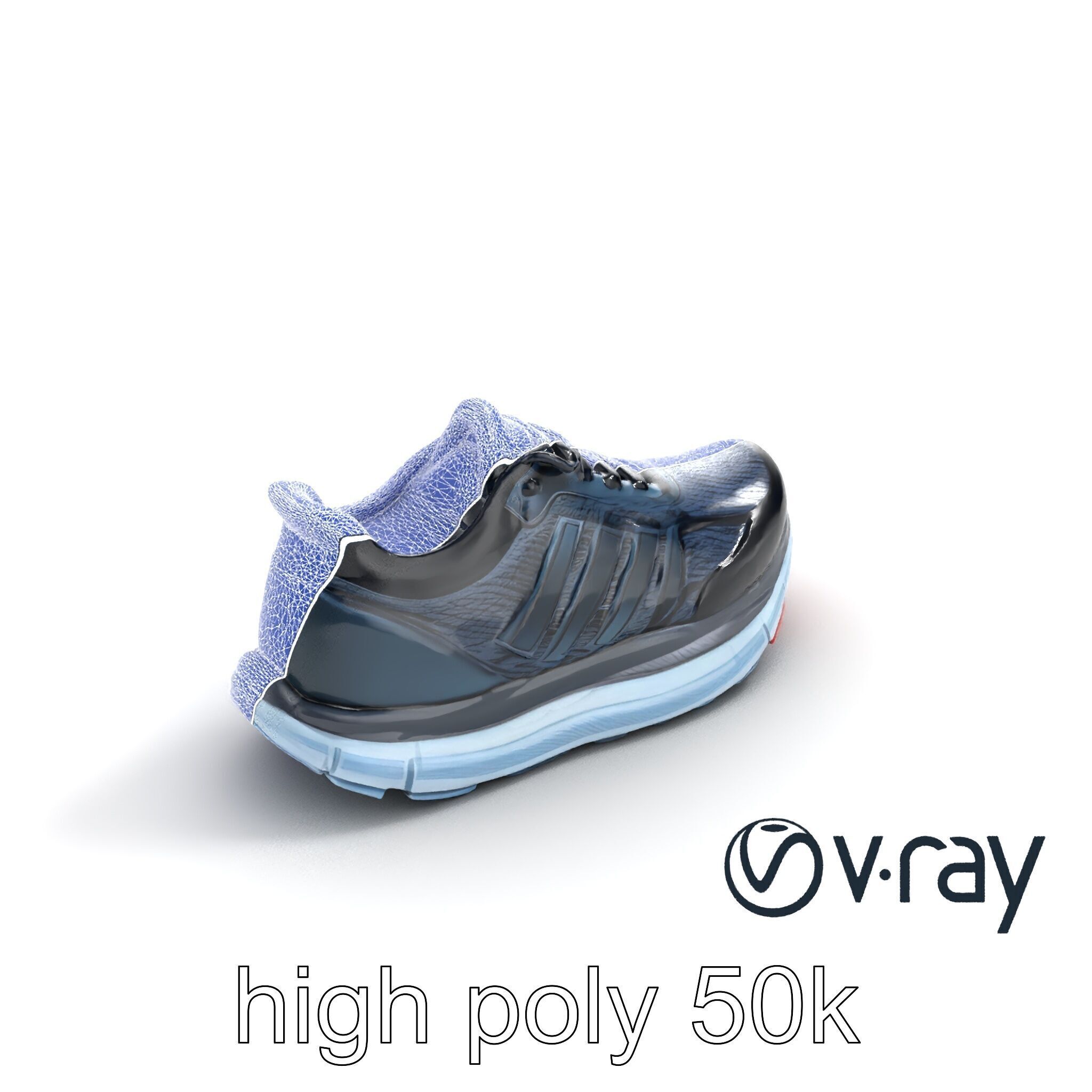 Premium Running Sneaker Engineered Mesh model pack Low-poly 3D model_29