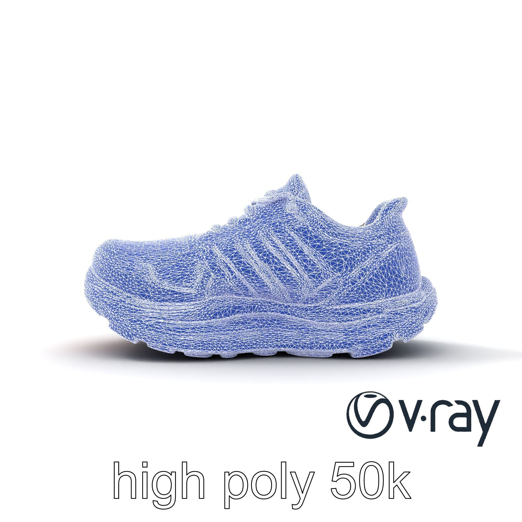 Premium Running Sneaker Engineered Mesh model pack Low-poly 3D model_32