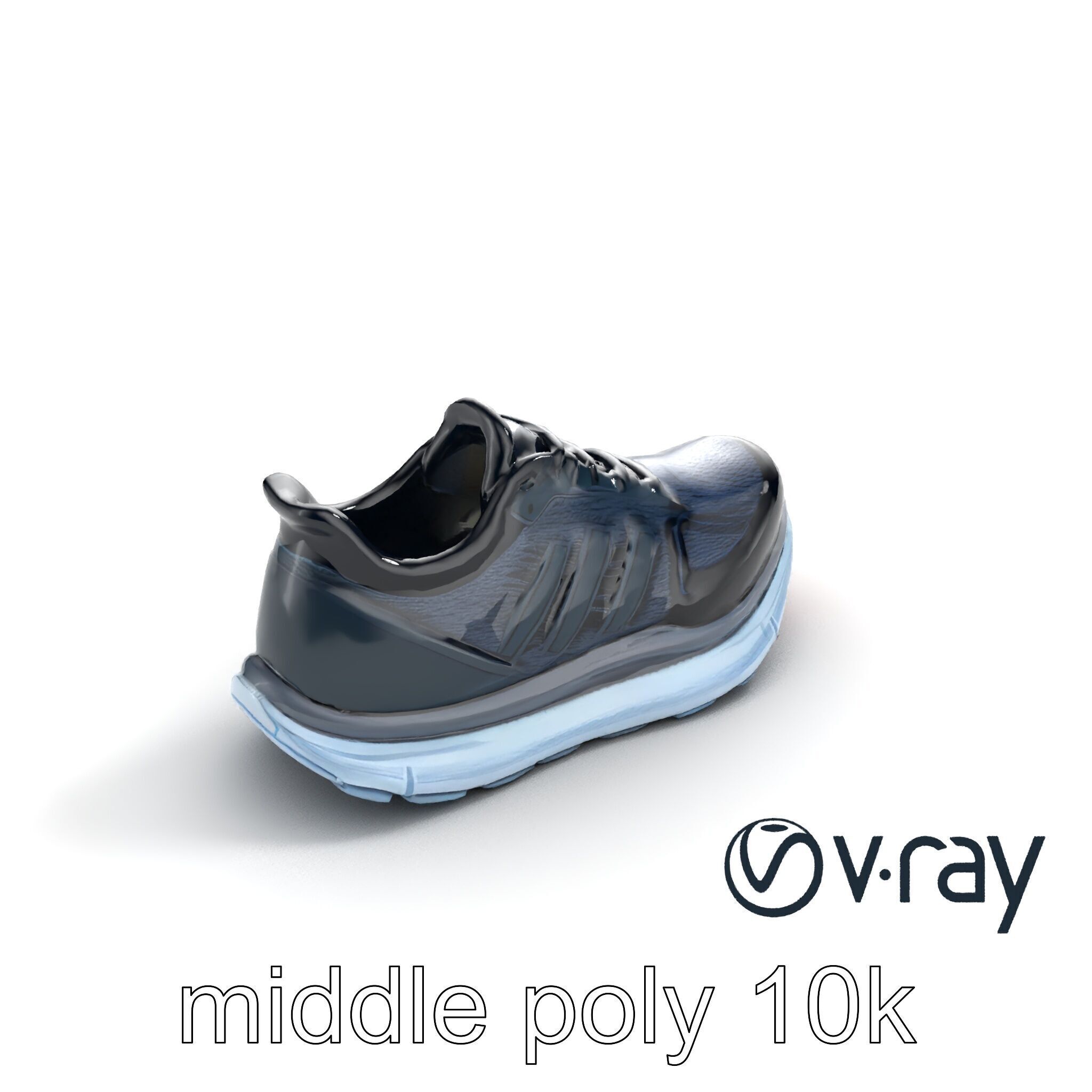 Premium Running Sneaker Engineered Mesh model pack Low-poly 3D model_6