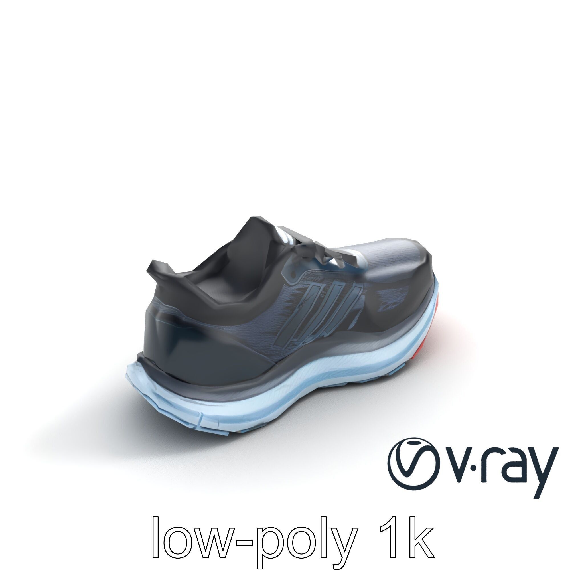 Premium Running Sneaker Engineered Mesh model pack Low-poly 3D model_10